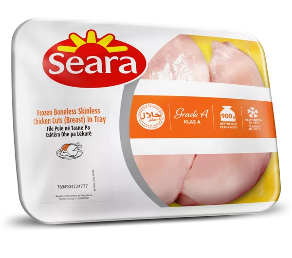 FROZEN HALF CHICKEN BREAST BONELESS SKINLESS WITHOUT INNERFILLETS