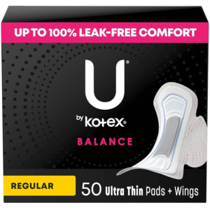 Kotex Ultra Thin Pads with Wings – Regular (Pack of 48)