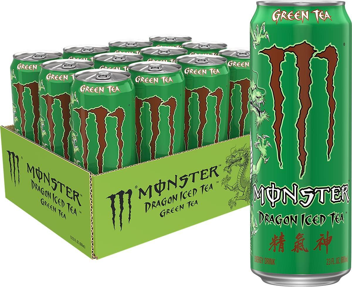 Monster Energy Dragon Tea – Green Tea + Energy 15.5oz (Pack of 12)