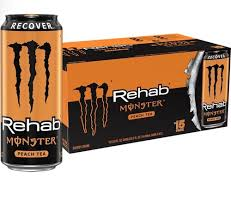 Monster Rehab Peach Tea + Energy – 15.5oz (Pack of 12)